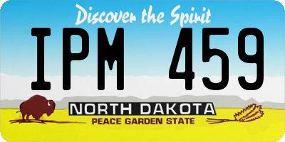 ND license plate IPM459