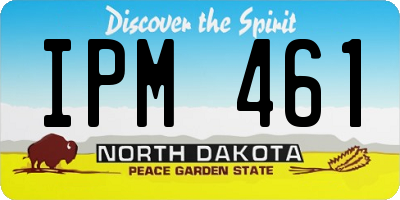 ND license plate IPM461