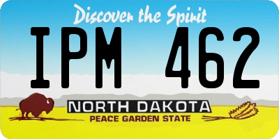ND license plate IPM462