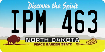 ND license plate IPM463