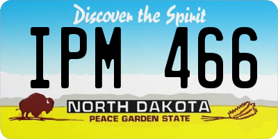 ND license plate IPM466