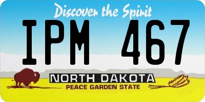 ND license plate IPM467