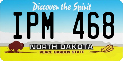 ND license plate IPM468