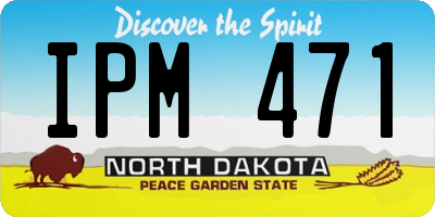 ND license plate IPM471