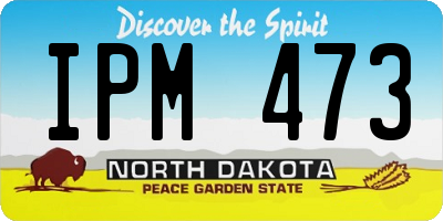 ND license plate IPM473