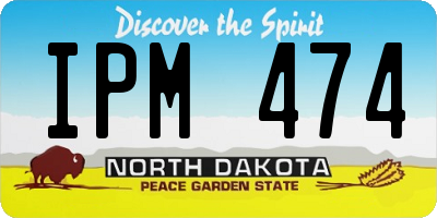 ND license plate IPM474