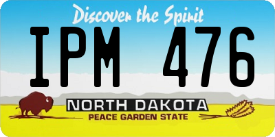 ND license plate IPM476