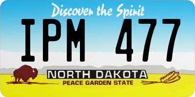 ND license plate IPM477