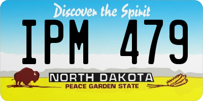 ND license plate IPM479