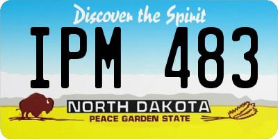 ND license plate IPM483