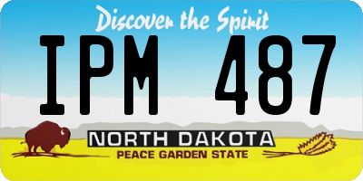 ND license plate IPM487