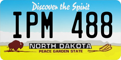 ND license plate IPM488
