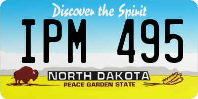 ND license plate IPM495