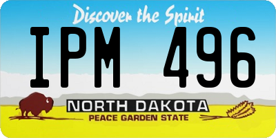 ND license plate IPM496