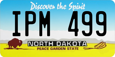 ND license plate IPM499