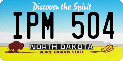 ND license plate IPM504