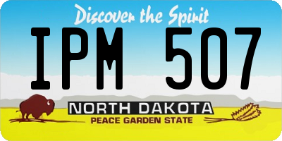 ND license plate IPM507