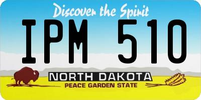 ND license plate IPM510