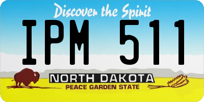 ND license plate IPM511