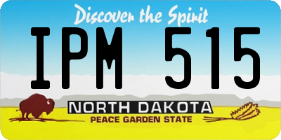 ND license plate IPM515