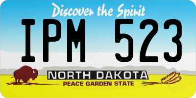 ND license plate IPM523