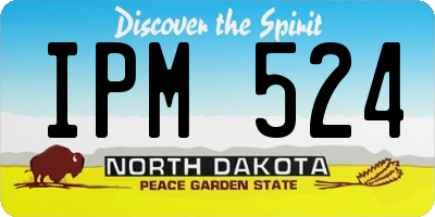 ND license plate IPM524