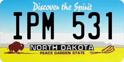 ND license plate IPM531