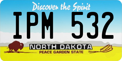 ND license plate IPM532