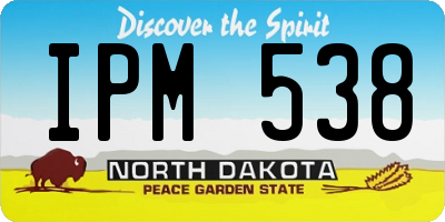 ND license plate IPM538