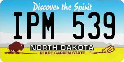 ND license plate IPM539
