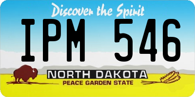 ND license plate IPM546