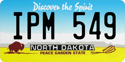 ND license plate IPM549