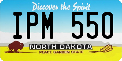 ND license plate IPM550