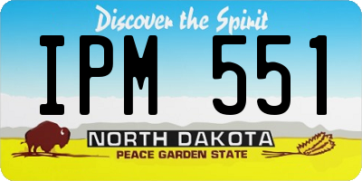 ND license plate IPM551