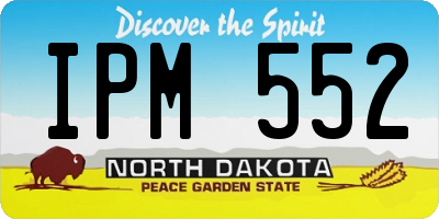 ND license plate IPM552