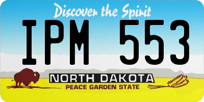 ND license plate IPM553