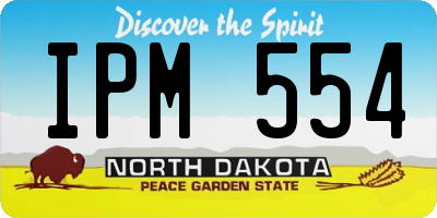 ND license plate IPM554