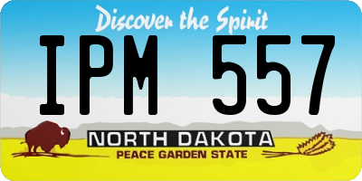 ND license plate IPM557