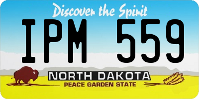 ND license plate IPM559