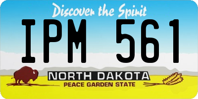 ND license plate IPM561