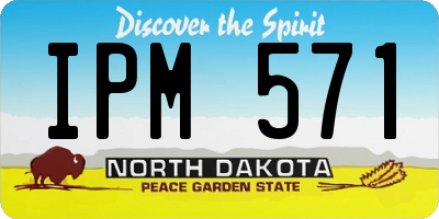 ND license plate IPM571