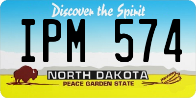 ND license plate IPM574