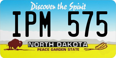 ND license plate IPM575