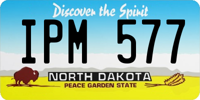 ND license plate IPM577