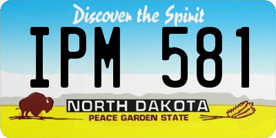 ND license plate IPM581