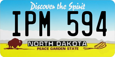 ND license plate IPM594