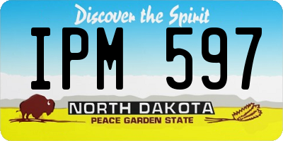 ND license plate IPM597