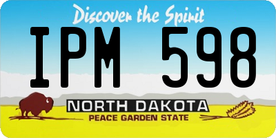 ND license plate IPM598