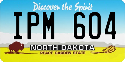 ND license plate IPM604
