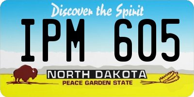 ND license plate IPM605